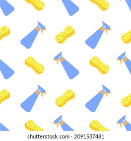 pattern background cleaning sponge and spray