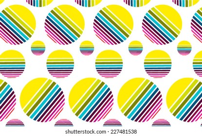 Pattern background with colorful lines circles 