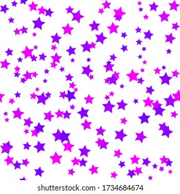 Pattern background with colorful stars. Abstract Background with Many Random Falling Stars Confetti. 