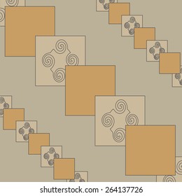 The pattern for the background, composed of geometric shapes and other elements