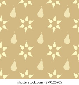 The pattern for the background, composed of silhouettes grusi on a light brown background