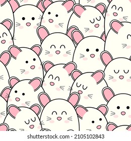 Pattern background cute animal pastel color for carpet background, fabric wallpaper and shirt vector illustration.