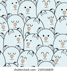 Pattern background cute animal pastel color for carpet background, fabric wallpaper and shirt vector illustration.