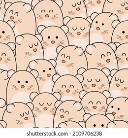 Pattern background cute animal pastel color for carpet background, fabric wallpaper and shirt vector illustration.	