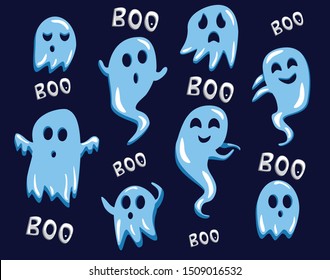 
pattern background cute ghosts boo