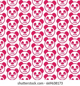 Pattern background Cute panda emotion Icon