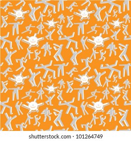 pattern background dancing people