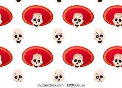 Pattern background Day of the Dead a traditional Mexican holiday Dia de Muertos 