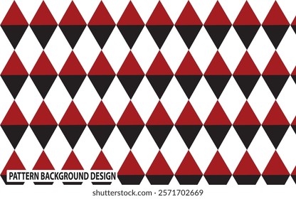 Pattern Background Design with Black and Red Colour 