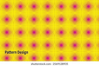 Pattern Background Design with Rose and Yellow Colour