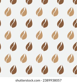 pattern background design template, with a brown coffee bean icon style