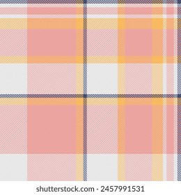 Pattern background fabric of tartan textile check with a texture seamless plaid vector in red and light colors.