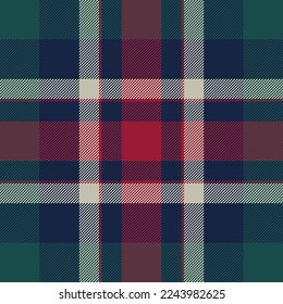 Pattern background fabric. Tartan texture plaid. Check seamless textile vector in dark and pastel colors.