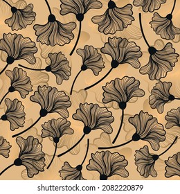 flores de fondo de patrón hojas de abstracción
