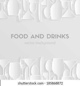 Pattern background. Food and drinks