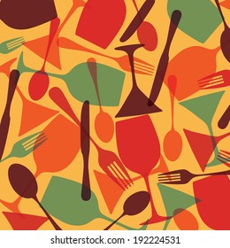 Pattern background. Food and drinks