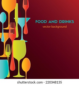 Pattern background. Food and drinks