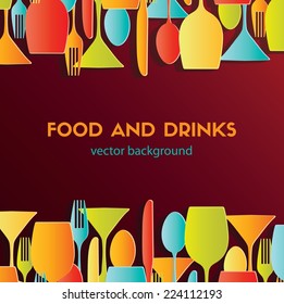 Pattern background. Food and drinks