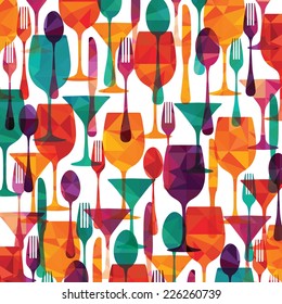 Pattern Background. Food And Drinks