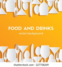 Pattern background. Food and drinks