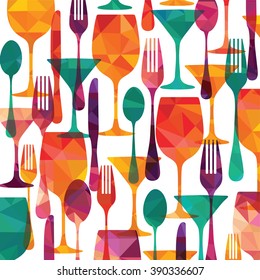 Pattern Background. Food And Drinks