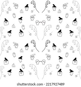 Pattern background from geometric shapes, black and white stripes. For destroying gift wrap book cover clothes table cloth.
