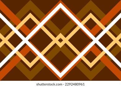 Pattern background from geometric shapes, brown yellow white orange stripes. For destroying gift wrap book cover clothes table cloth Pillow case, curtain, face towel.