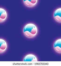 Pattern background with glow effect