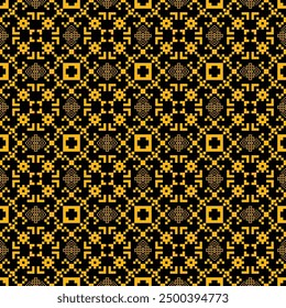 Patrón de fondo de oro con Vector de ilustración de textura de forma de color negro