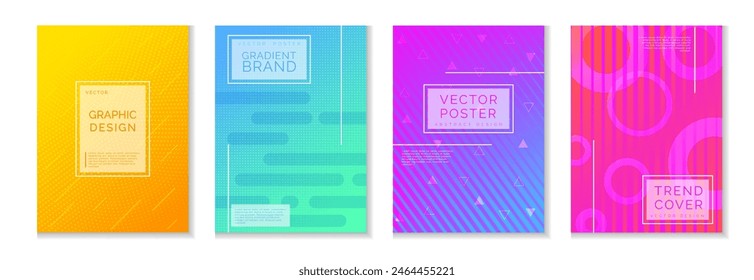 Pattern background graphic. Gradient vibrant colors, music trend cover, poster motion, title dynamic, template blue and pink, certificate notebook backdrop. Vector flyer business garish minimal brand