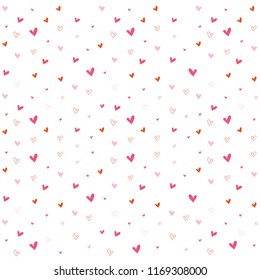 Pattern or background graphics of various hearts. Ideal for institutional and educational material