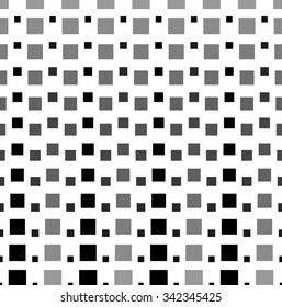 Pattern, background with grayscale squares. Vector art.