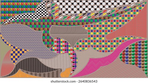 pattern background, Hand sketched Vector Pattern. Retro abstract pattern in geometric style. Abstract multicolored geometric pattern.