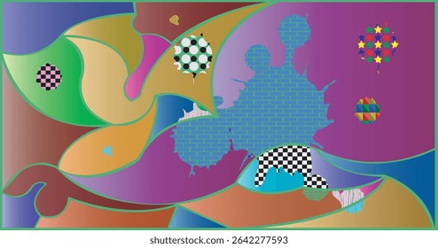 pattern background, Hand sketched Vector Pattern. Retro abstract pattern in geometric style. Abstract multicolored geometric pattern.

