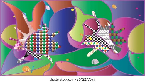 pattern background, Hand sketched Vector Pattern. Retro abstract pattern in geometric style. Abstract multicolored geometric pattern.
