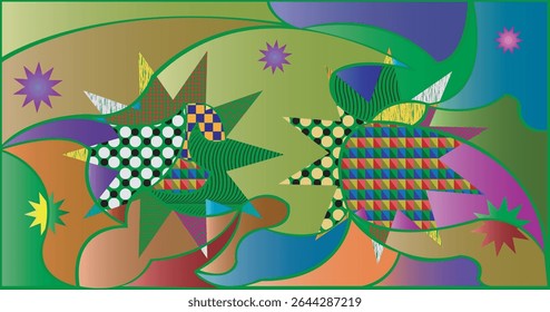 pattern background, Hand sketched Vector Pattern. Retro abstract pattern in geometric style. Abstract multicolored geometric pattern.

