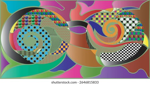 pattern background, Hand sketched Vector Pattern. Retro abstract pattern in geometric style. Abstract multicolored geometric pattern. 