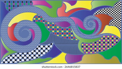 pattern background, Hand sketched Vector Pattern. Retro abstract pattern in geometric style. Abstract multicolored geometric pattern. 