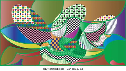 pattern background, Hand sketched Vector Pattern. Retro abstract pattern in geometric style. Abstract multicolored geometric pattern.
