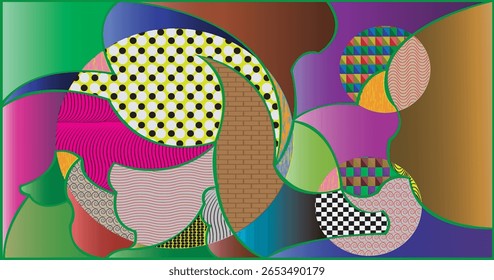pattern background, Hand sketched Vector Pattern. Retro abstract pattern in geometric style. Abstract multicolored geometric pattern