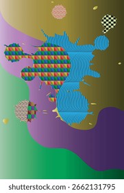 pattern background, Hand sketched Vector Pattern. Retro abstract pattern in geometric style. Abstract multicolored geometric pattern