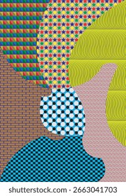 pattern background, Hand sketched Vector Pattern. Retro abstract pattern in geometric style. Abstract multicolored geometric pattern