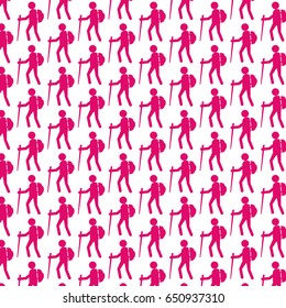 Pattern background hiking icon