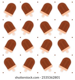 Fundo de padrão com ícones de sorvete Vetor