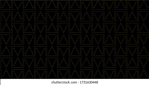 Pattern background illustration black and gold color