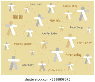 Patrón y fondo con imágenes y palabras. Papel