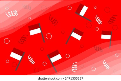 pattern background of indonesian independence day