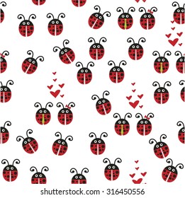 pattern background with lady bug