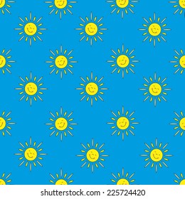 The pattern for the background, made of little smiling suns. Children's option.