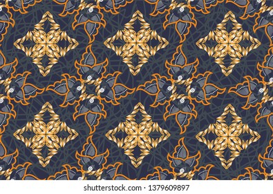 pattern, background, motif, batik, ornament, design, decorative, wallpaper, vector, fabric, ethnic, floral, print, textile, vintage, texture, retro, seamless, tribal, traditional, tile, geometric, ele